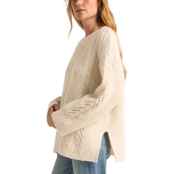 NEW Z SUPPLY all that glitters sweater in champagne - Picture 3 of 3